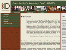 Tablet Screenshot of kosztolanyioldal.hu